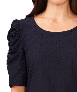 CeCe Women's Eyelet-Embroidered Top -CeCe cloth-shop 21430615 fpx