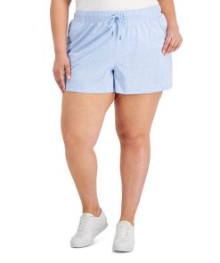 ID Ideology Plus Size Retro Recycled Drawstring Shorts, Created For Macy's