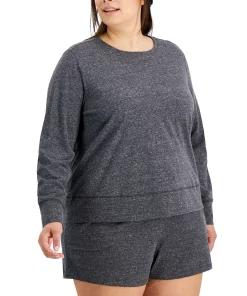 ID Ideology Plus Size Retro Recycled Long-Sleeve Top, Created For Macy's 10 ID Ideology Plus Size Retro Recycled Long-Sleeve Top, Created For Macy's -CeCe cloth-shop 21446006 fpx