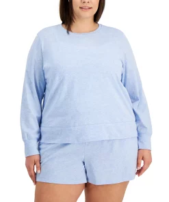ID Ideology Plus Size Retro Recycled Long-Sleeve Top, Created For Macy's 11 ID Ideology Plus Size Retro Recycled Long-Sleeve Top, Created For Macy's -CeCe cloth-shop 21446007 fpx