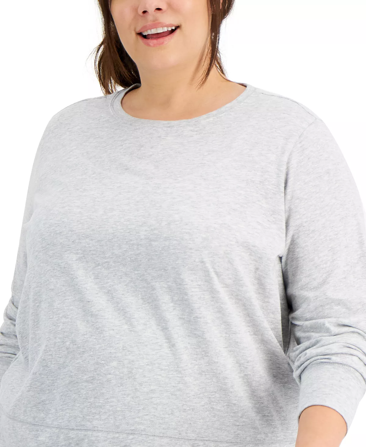 ID Ideology Plus Size Retro Recycled Long-Sleeve Top, Created For Macy's 6 ID Ideology Plus Size Retro Recycled Long-Sleeve Top, Created For Macy's - Image 6