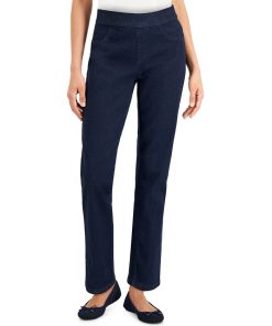 Karen Scott Women's Chambray Pull-On Jeans, Created For Macy's