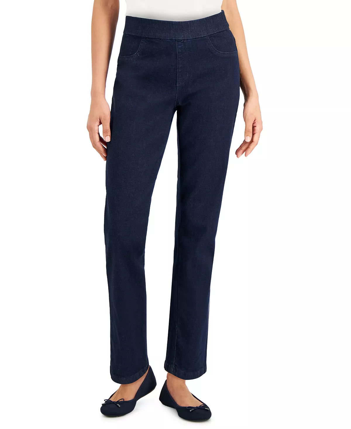 Women's Chambray Pull-On Jeans, Created For Macy's Karen Scott Women's Chambray Pull-On Jeans, Created For Macy's -CeCe cloth-shop