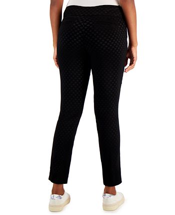 Women's Embossed Dot Pull-On Skinny Pants, Created For Macy's Charter Club Women's Embossed Dot Pull-On Skinny Pants, Created For Macy's -CeCe cloth-shop