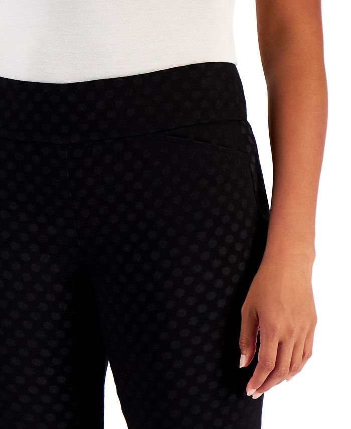 Women's Embossed Dot Pull-On Skinny Pants, Created For Macy's Charter Club Women's Embossed Dot Pull-On Skinny Pants, Created For Macy's -CeCe cloth-shop