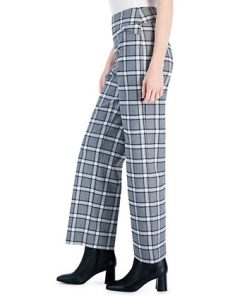 Charter Club Women's Plaid Pull-On Pants, Created For Macy's -CeCe cloth-shop 21597334 fpx