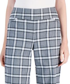 Charter Club Women's Plaid Pull-On Pants, Created For Macy's -CeCe cloth-shop 21597335 fpx
