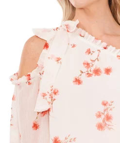 CeCe Women's Cold-Shoulder Bow Top -CeCe cloth-shop 21598677 fpx