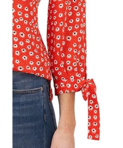 CeCe Women's Floral-Print Tie-Sleeve Top 6 CeCe Women's Floral-Print Tie-Sleeve Top -CeCe cloth-shop 21604784 fpx