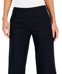 Charter Club Women's Jacquard Pull-On Wide-Leg Cropped Pants, Created For Macy's -CeCe cloth-shop 21607691 fpx