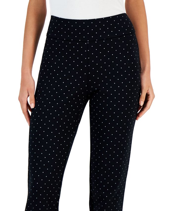 Women's Afternoon Dot-Print Cambridge Ponté-Knit Pants, Created For Macy's Charter Club Women's Afternoon Dot-Print Cambridge Ponté-Knit Pants, Created For Macy's -CeCe cloth-shop