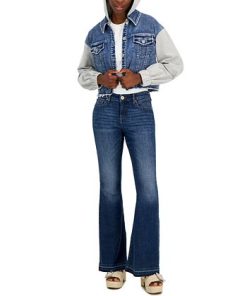 INC International Concepts Women's Mixed-Media Jacket, Created For Macy's -CeCe cloth-shop 21699696 fpx