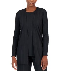 Alfani Women's Ribbed-Stripe Open-Front Cardigan, Created For Macy's