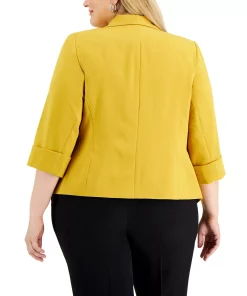 Kasper Plus Size Open-Front Soft Blazer -CeCe cloth-shop 21719913 fpx