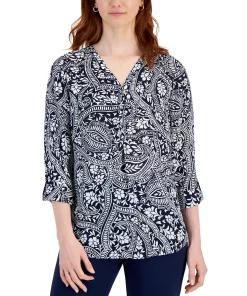 JM Collection Women's Vacation Top, Created For Macy's 4 JM Collection Women's Vacation Top, Created For Macy's -CeCe cloth-shop 21721124 fpx