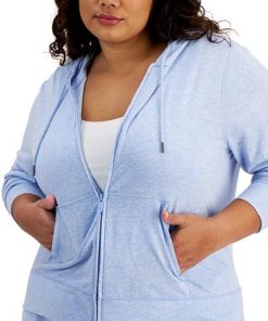 ID Ideology Plus Size Full-Zip Hooded Jacket, Created For Macy's -CeCe cloth-shop 21721284 fpx