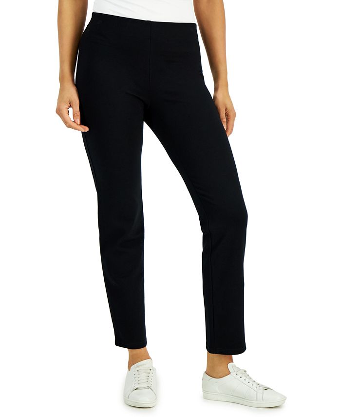 Women's Ponté Knit Pull-On Pants, Created For Macy's JM Collection Women's Ponté Knit Pull-On Pants, Created For Macy's -CeCe cloth-shop