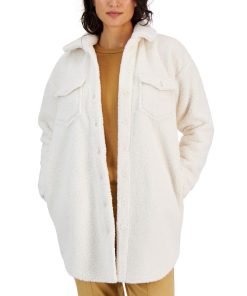 Style & Co Women's Faux-Sherpa Shacket, Created For Macy's