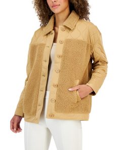 Style & Co Women's Quilted Fleece Jacket, Created For Macy's