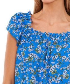 CeCe Women's Ruffled Square-Neckline Floral Top 2 CeCe Women's Ruffled Square-Neckline Floral Top -CeCe cloth-shop 21731104 fpx