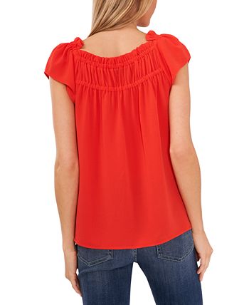 Ruffled Square-Neck Top CeCe Ruffled Square-Neck Top -CeCe cloth-shop