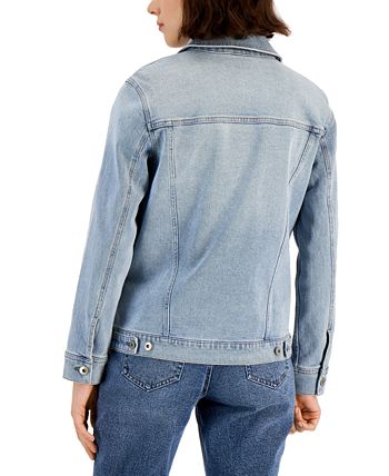 Women's Denim Trucker Jacket, Created For Macy's Style & Co Women's Denim Trucker Jacket, Created For Macy's -CeCe cloth-shop