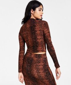 Alternative view of Bar III Women’s Printed Cropped Top, Created For Macy’s