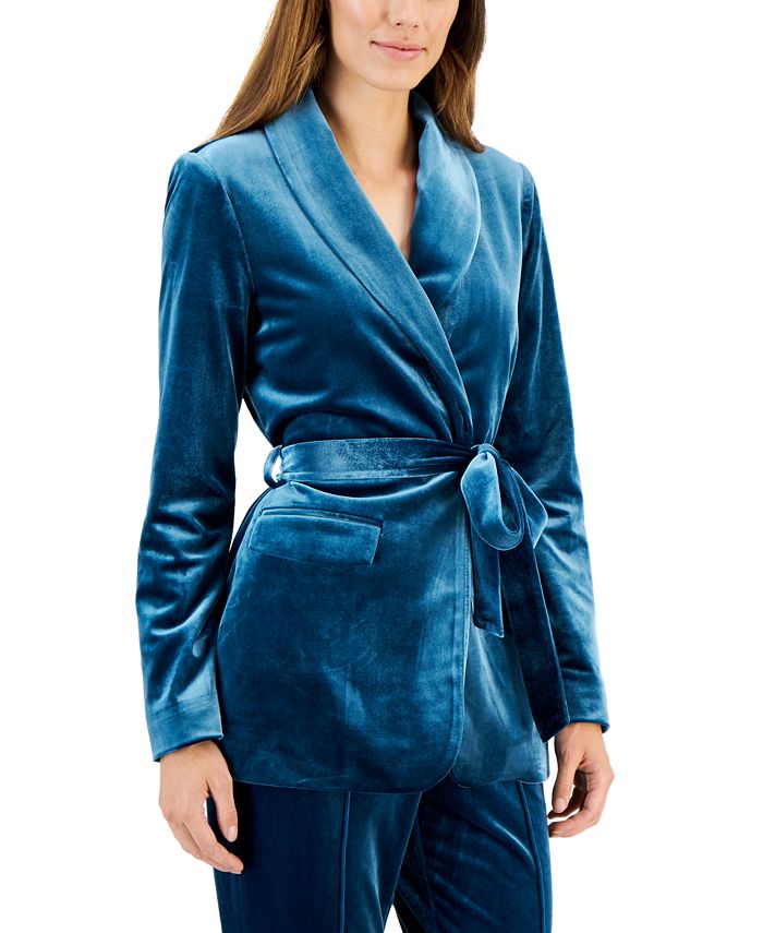 Velvet Wrap Blazer, Created For Macy's INC International Concepts Velvet Wrap Blazer, Created For Macy's -CeCe cloth-shop