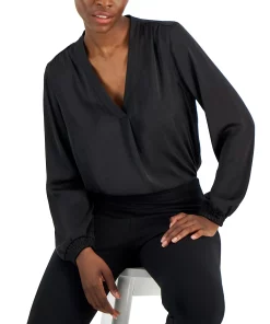 Alfani Women's Long Sleeve V-Neck Blouse, Created For Macy's -CeCe cloth-shop 21766666 fpx