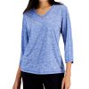 Karen Scott Women's 3/4-Sleeve Top, Created For Macy's