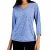 Karen Scott Women's 3/4-Sleeve Top, Created For Macy's