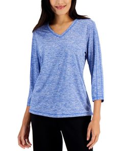 Karen Scott Women's 3/4-Sleeve Top, Created For Macy's