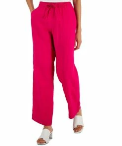 Charter Club Linen Drawstring-Waist Pants, Created For Macy's