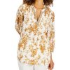 Charter Club Women's Floral-Print Linen Tunic, Created For Macy's