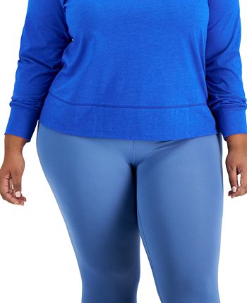 ID Ideology Plus Size Retro Recycled Long-Sleeve Top, Created For Macy's 2 ID Ideology Plus Size Retro Recycled Long-Sleeve Top, Created For Macy's - Image 2