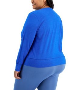 ID Ideology Plus Size Retro Recycled Long-Sleeve Top, Created For Macy's 9 ID Ideology Plus Size Retro Recycled Long-Sleeve Top, Created For Macy's -CeCe cloth-shop 21869613 fpx