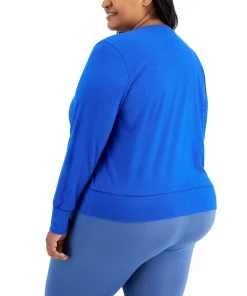 ID Ideology Plus Size Retro Recycled Long-Sleeve Top, Created For Macy's 13 ID Ideology Plus Size Retro Recycled Long-Sleeve Top, Created For Macy's -CeCe cloth-shop 21869613 fpx