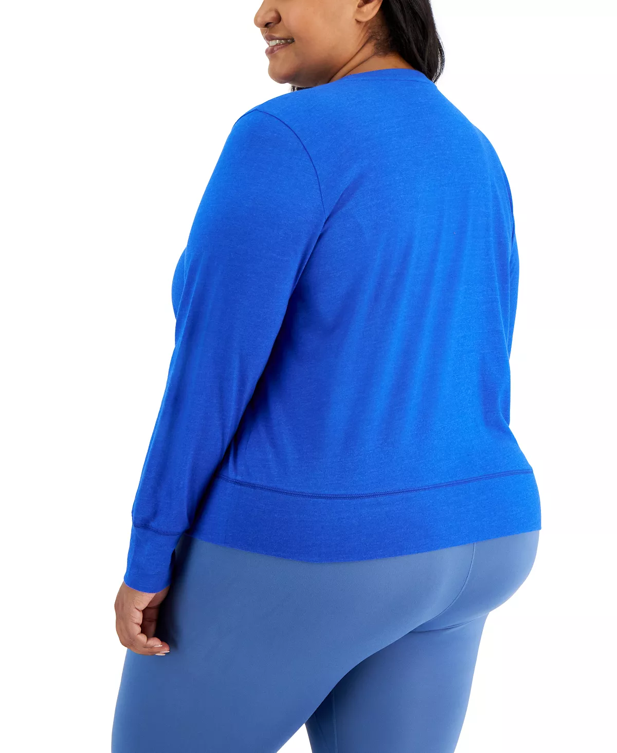 ID Ideology Plus Size Retro Recycled Long-Sleeve Top, Created For Macy's 7 ID Ideology Plus Size Retro Recycled Long-Sleeve Top, Created For Macy's - Image 7