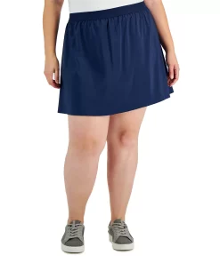 ID Ideology Plus Size Woven Skort, Created For Macy's -CeCe cloth-shop 21869978 fpx