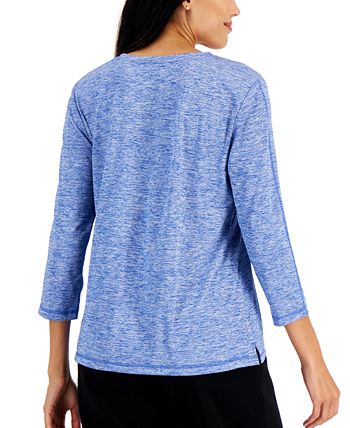 Women's 3/4-Sleeve Top, Created For Macy's Karen Scott Women's 3/4-Sleeve Top, Created For Macy's -CeCe cloth-shop