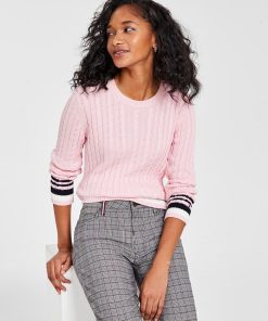 Tommy Hilfiger Women's Printed Skinny Ankle Pants 3 Tommy Hilfiger Women's Printed Skinny Ankle Pants -CeCe cloth-shop 21901002 fpx