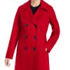 Anne Klein Women's Double-Breasted Peacoat, Created For Macy's