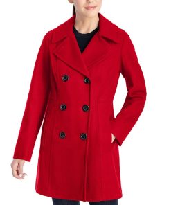 Anne Klein Women's Double-Breasted Peacoat, Created For Macy's