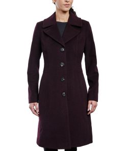 Anne Klein Women's Single-Breasted Walker Coat, Created For Macy's
