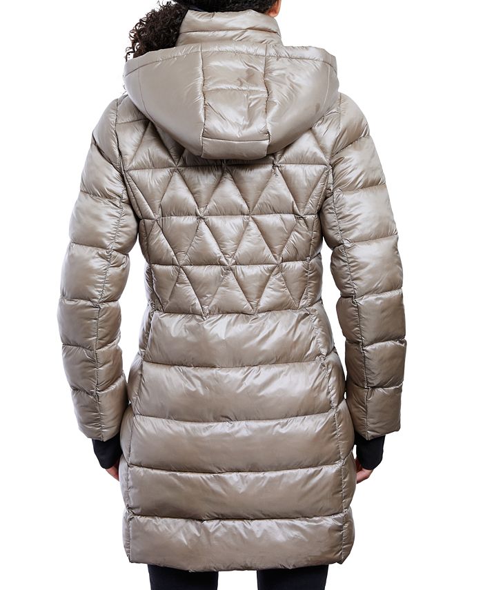 Anne Klein Women's Hooded Packable Puffer Coat 2 Anne Klein Women's Hooded Packable Puffer Coat - Image 2