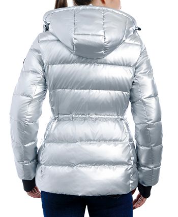 Women's Hooded Metallic Puffer Coat Michael Kors Women's Hooded Metallic Puffer Coat -CeCe cloth-shop