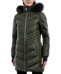 Michael Kors Women's Faux-Fur-Trim Hooded Puffer Coat