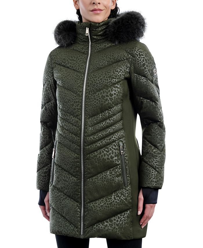 Michael Kors Women's Faux-Fur-Trim Hooded Puffer Coat 1 Michael Kors Women's Faux-Fur-Trim Hooded Puffer Coat