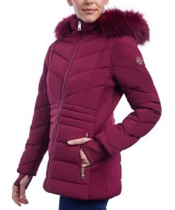 Michael Kors Women's Faux-Fur-Trim Hooded Puffer Coat, Created For Macy's 2 Michael Kors Women's Faux-Fur-Trim Hooded Puffer Coat, Created For Macy's -CeCe cloth-shop 21912321 fpx
