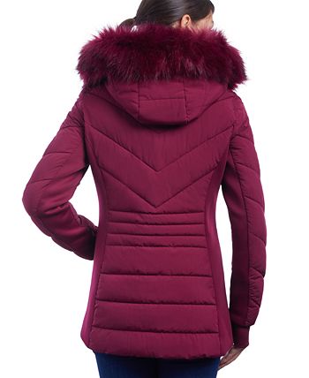 Women's Faux-Fur-Trim Hooded Puffer Coat, Created For Macy's Michael Kors Women's Faux-Fur-Trim Hooded Puffer Coat, Created For Macy's -CeCe cloth-shop